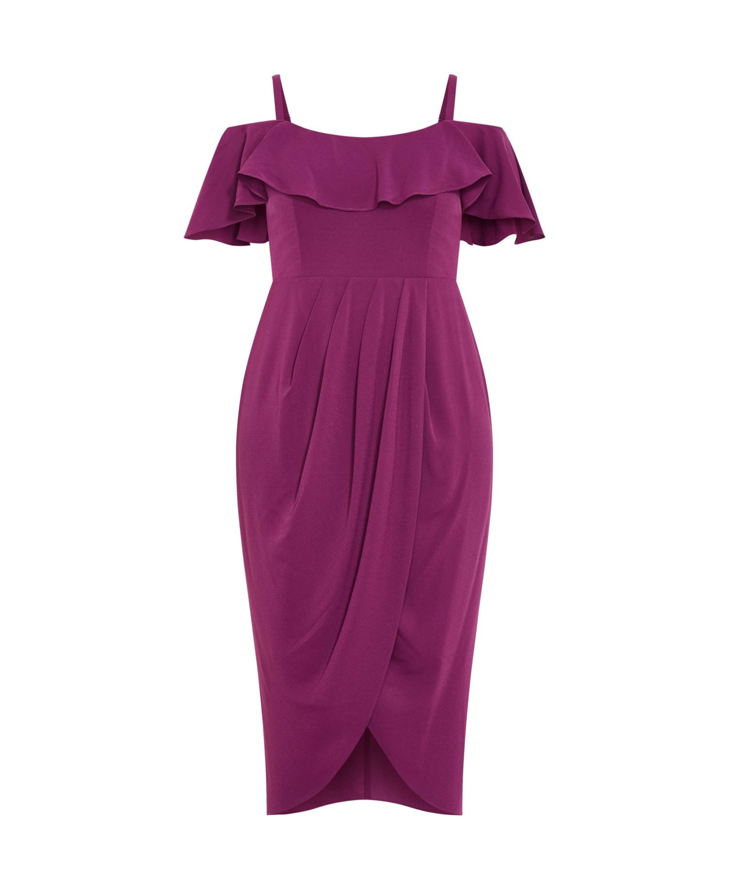 Women's Flirtation Drape Midi Dress