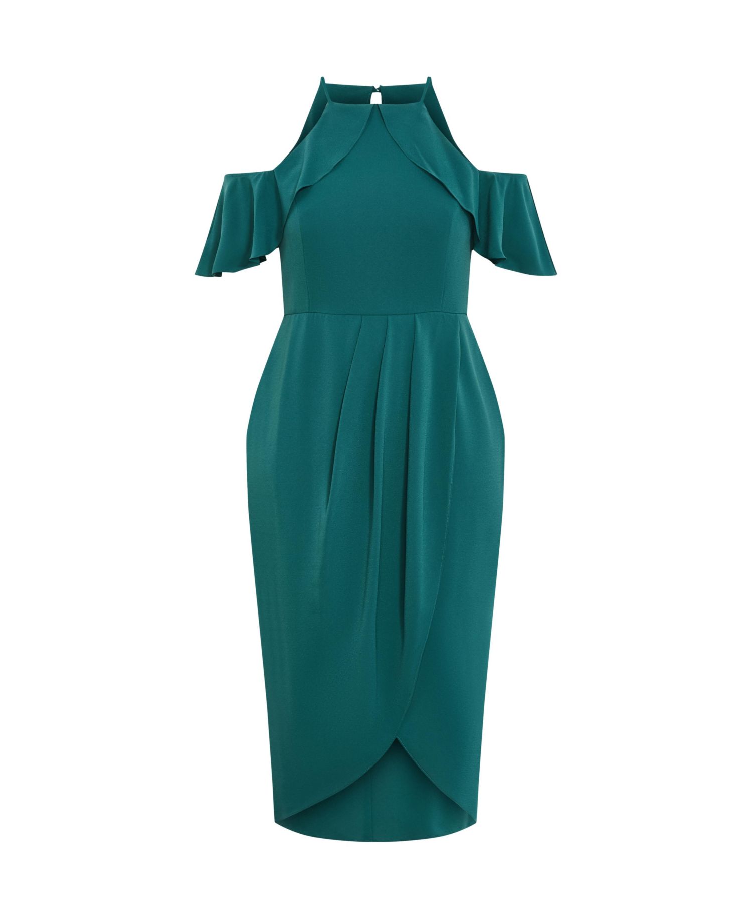 Women's Love Siren Ruffle Shoulder Dress