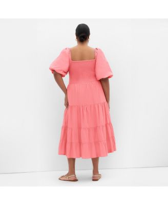 Plus Size Ariella Puff Sleeve Tier Dress