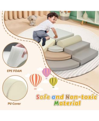 Streamdale Pizza-Shaped Soft Foam Climbing Blocks for Toddlers