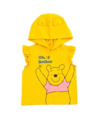 Little Girls Disney Minnie Mouse Lilo & Stitch French Terry Tank Top Shirt Dolphin and Active Shorts to