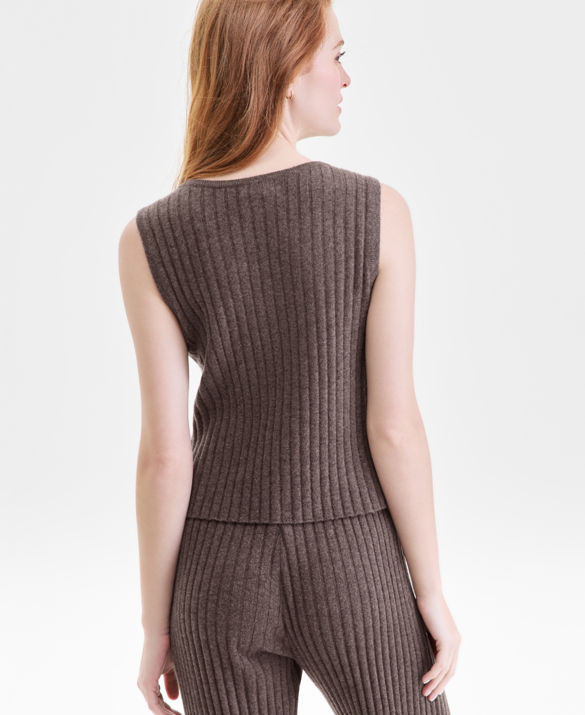 Charter Club Womens 100 Cashmere Ribbed Sleeveless Sweater Pxs Xxl Macys Exclusive In Multi