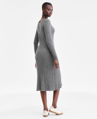 Women's Ribbed Midi Sweater Dress, Macy's Exclusive