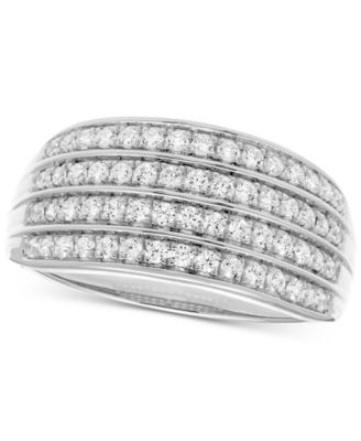 Macy's - Diamond Multi-Row Ring (1/2 ct. t.w.) in 10k White or Yellow Gold