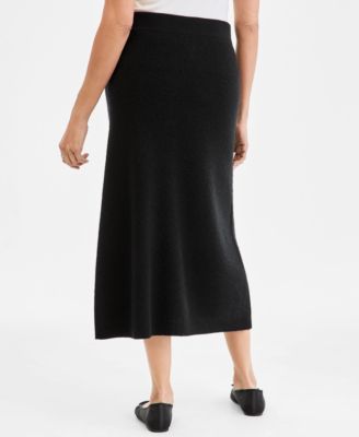 Women's 100% Cashmere A-Line Shaker Midi Skirt, Macy's Exclusive