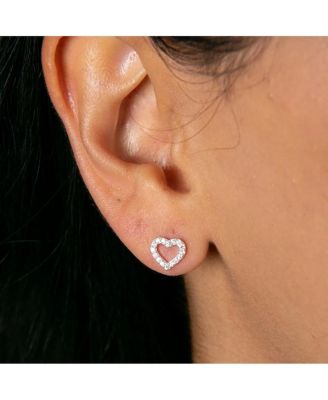 Heart Sterling Silver Stud Earrings