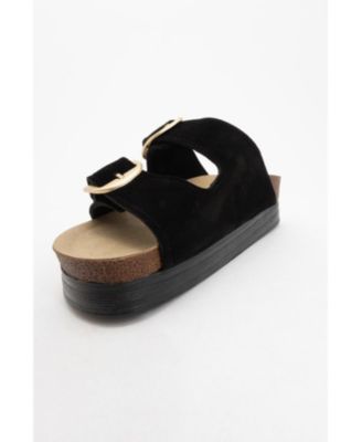 Harbor Suede Leather Two-Strap Sandal (Women)
