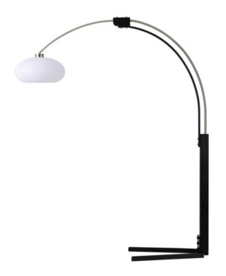 84" Wood Morelli Lucite Arc Floor Lamp