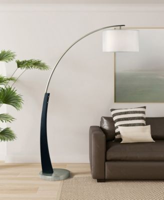 72" Wood Plimpton 1 Light Arc Floor Lamp