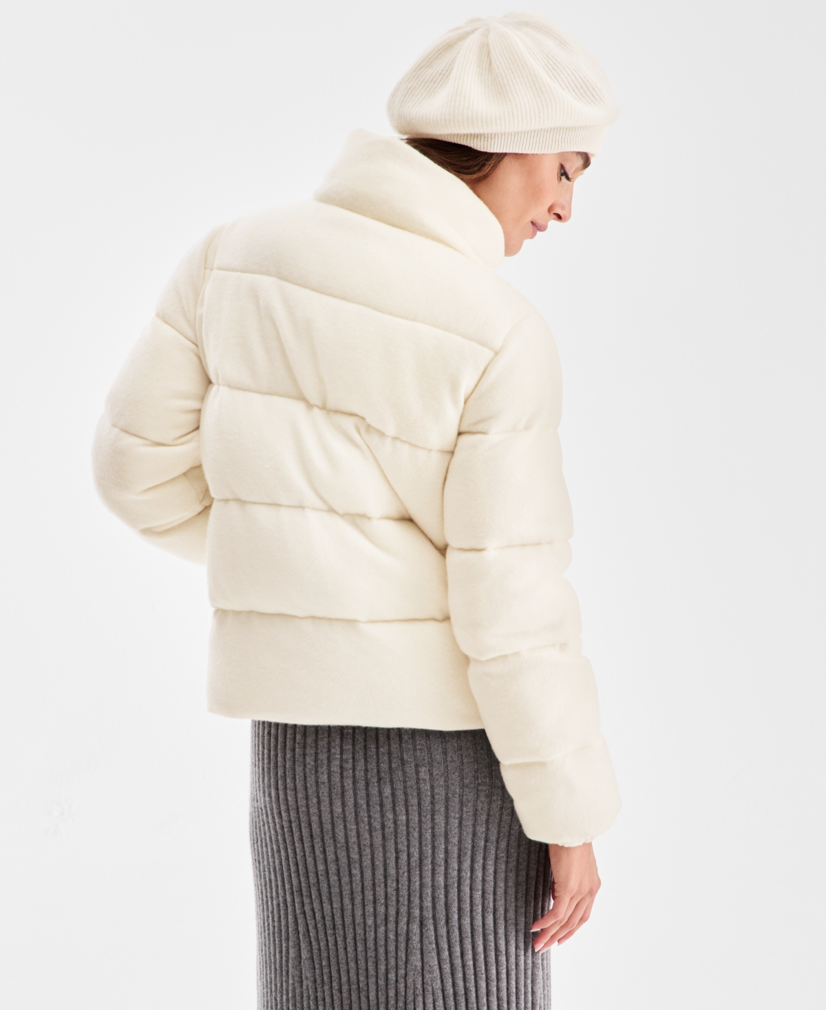 Charter Club Women's Cashmere Puffer Jacket, Macy's Exclusive In White