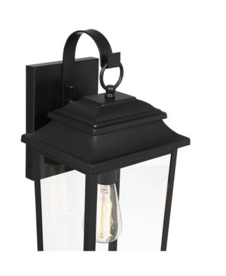 Bellis Verde 20" High Traditional Outdoor Wall Light Fixture Mount Porch House LED Bulb Textured Black Glass Shade