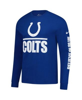 Men's Royal Indianapolis Colts Split Local Long Sleeve T-Shirt