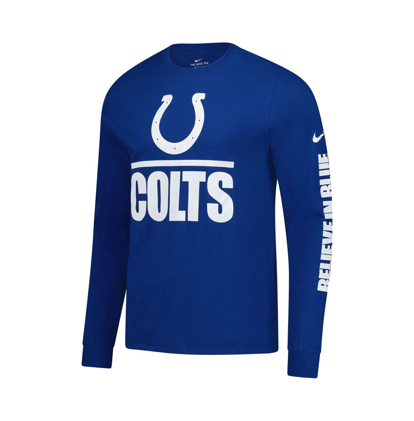 Мужская футболка Nike Royal Indianapolis Colts Split Local Long Sleeve — фото 2