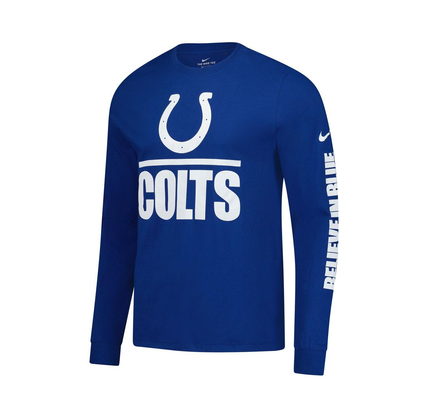 Men's Royal Indianapolis Colts Split Local Long Sleeve T-Shirt