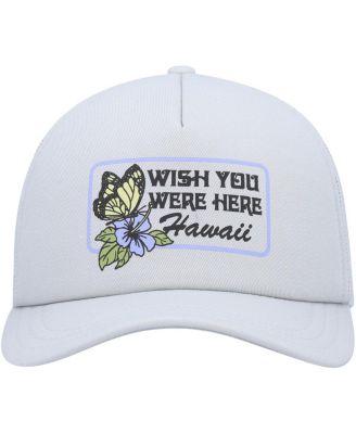 Women's Gray Wish You Were Here Foam Trucker Snapback Hat