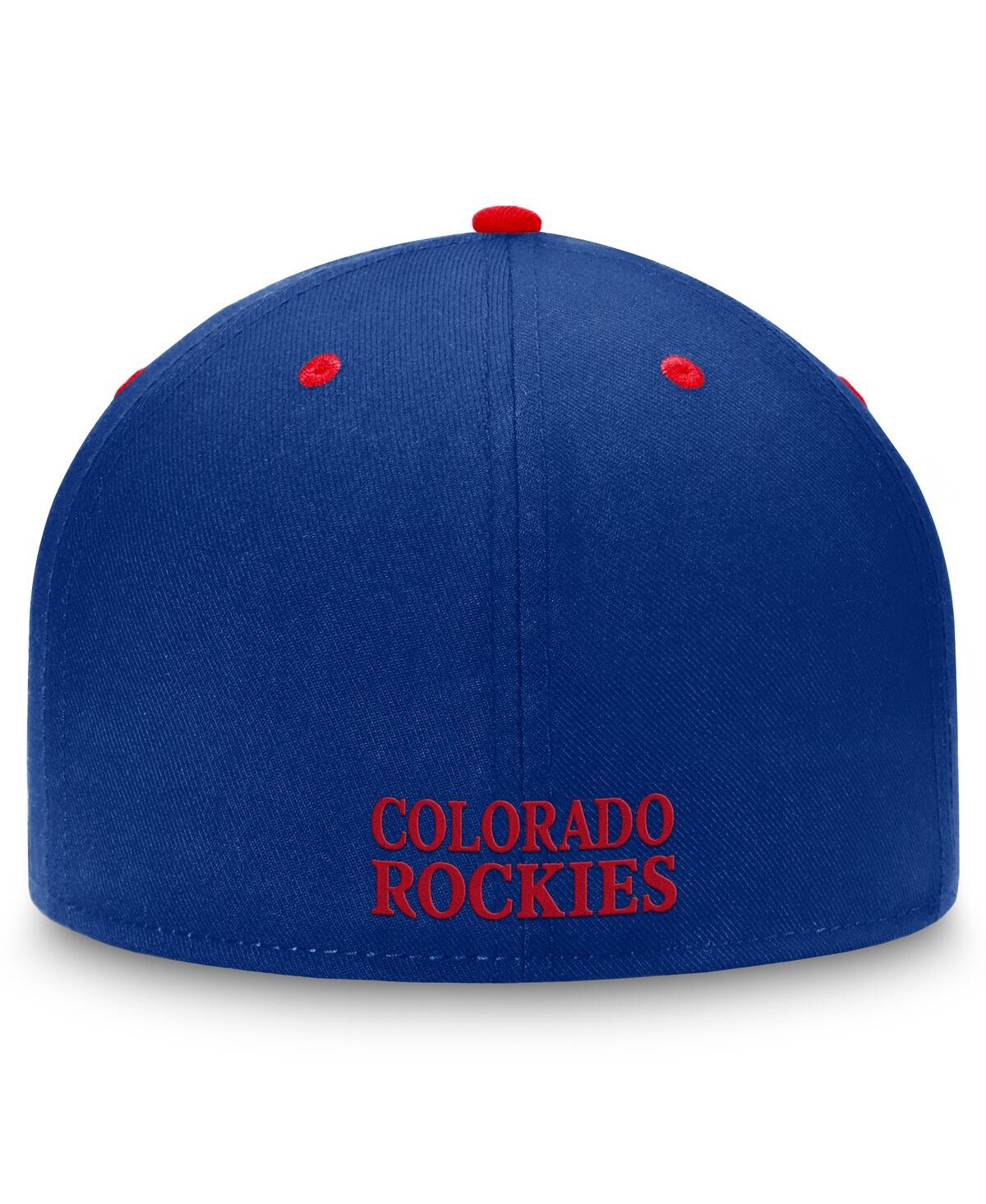 Fanatics Men's Blue/red Co Rockies Heritage Retro Fitted Hat