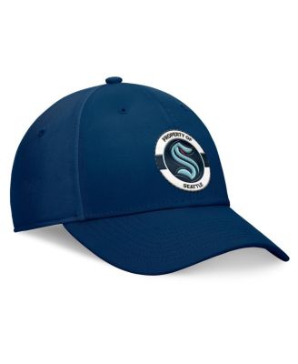 Men's Deep Sea Blue Seattle Kraken Authentic Pro Training Camp Flex Hat