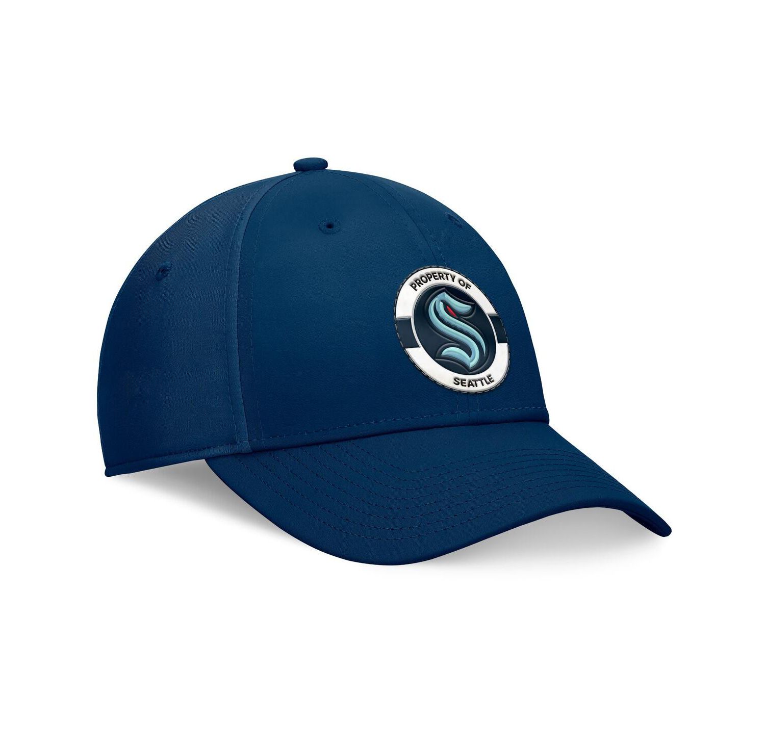 Men's Deep Sea Blue Seattle Kraken Authentic Pro Training Camp Flex Hat
