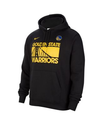 Men's Black Golden State Warriors Courtside Club Pullover Hoodie