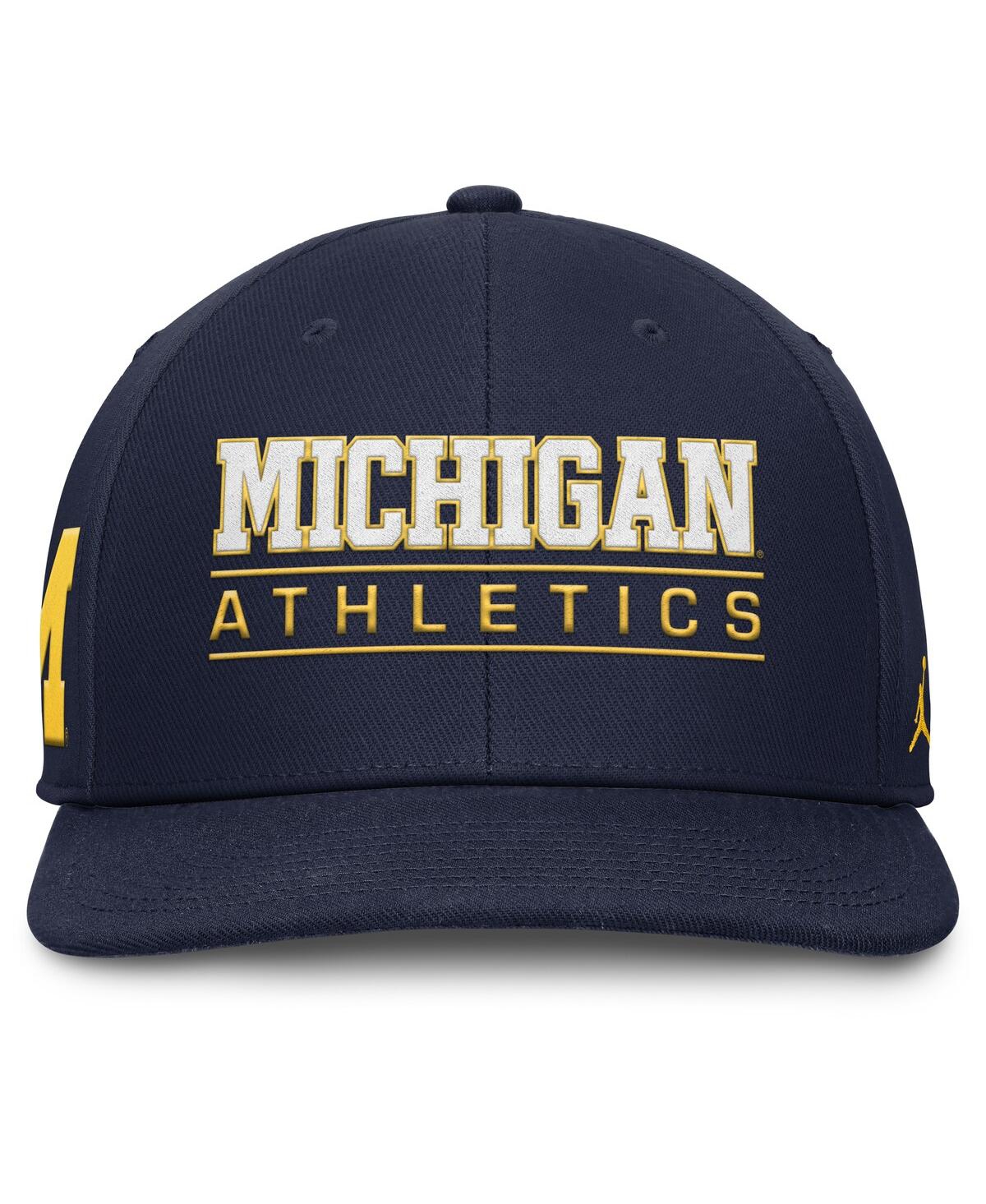 JORDAN MEN'S NAVY MICHIGAN WOLVERINES ATHLETICS PRO ADJUSTABLE HAT 