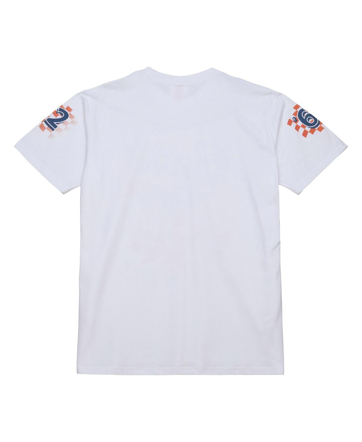 Mitchell & Ness Men's White Houston Astros Speedway Car T-shirt In Multi