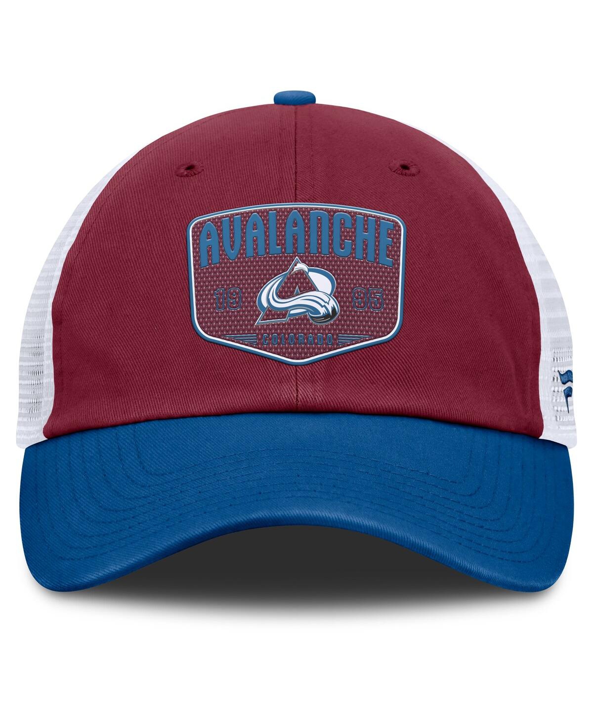 Fanatics Men's Burgundy Colorado Avalanche Fundamental One-time Trucker Adjustable Hat