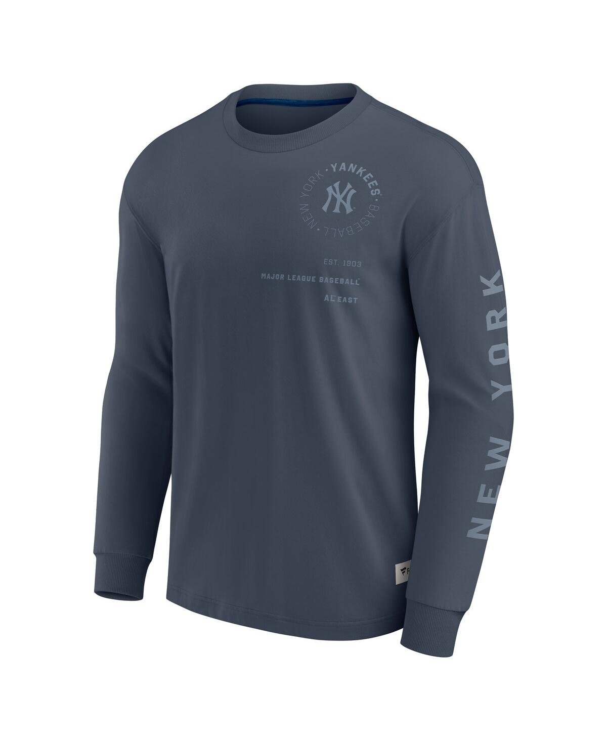 Fanatics Men's Blue New York Yankees Elements Future Ground Tonal Info Long Sleeve T-shirt