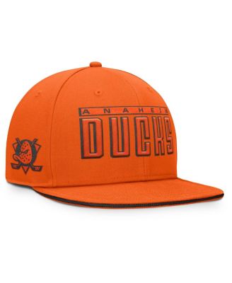 Men's Orange Anaheim Ducks Fundamental Gino Stack Snapback Hat