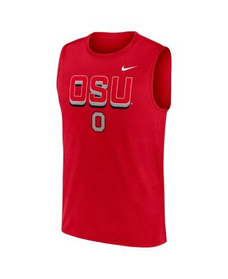 Men's Scarlet Ohio State Buckeyes Primetime Tricode Legend Performance Tank Top