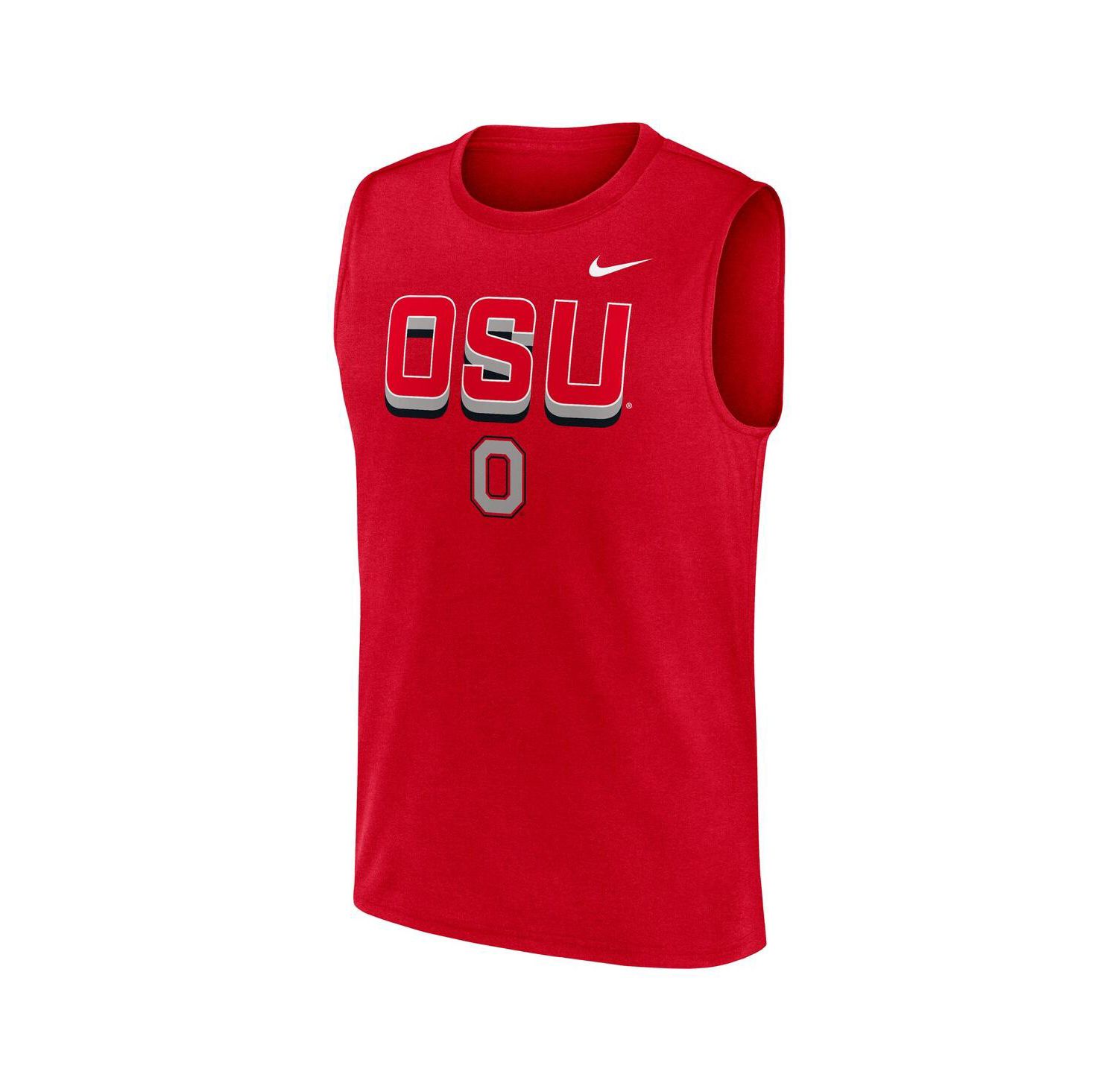 Men's Scarlet Ohio State Buckeyes Primetime Tricode Legend Performance Tank Top