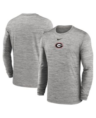 Nike - Men's Gray Georgia Bulldogs 2025 Sideline Velocity Performance Long Sleeve T-Shirt