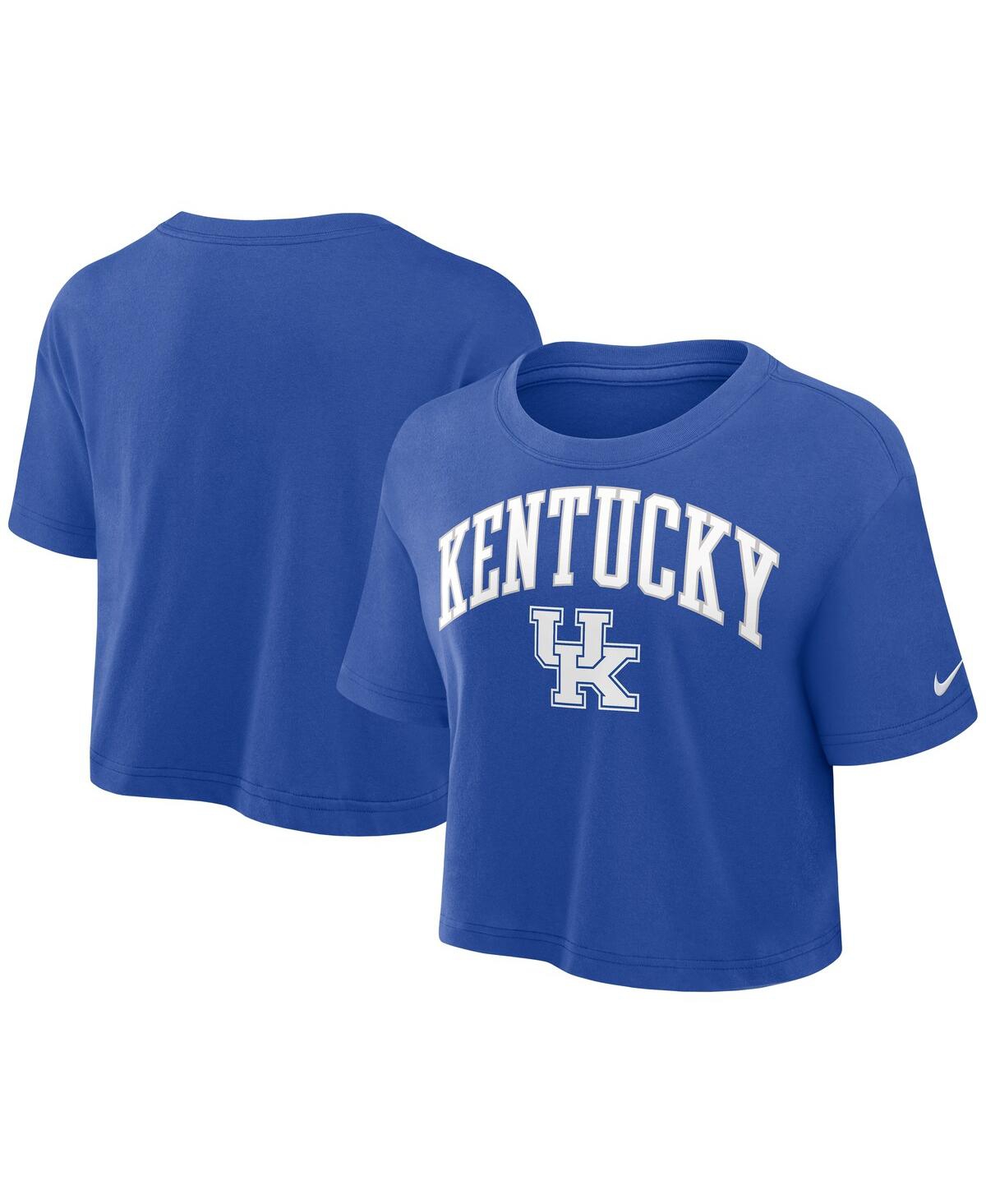 Nike Kentucky Athletic Prep Arch  Women's Dri-fit College Cropped T-shirt In Blue