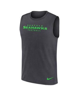 Men's Charcoal Seattle Seahawks Primetime Legend Performance Muscle Tank Top