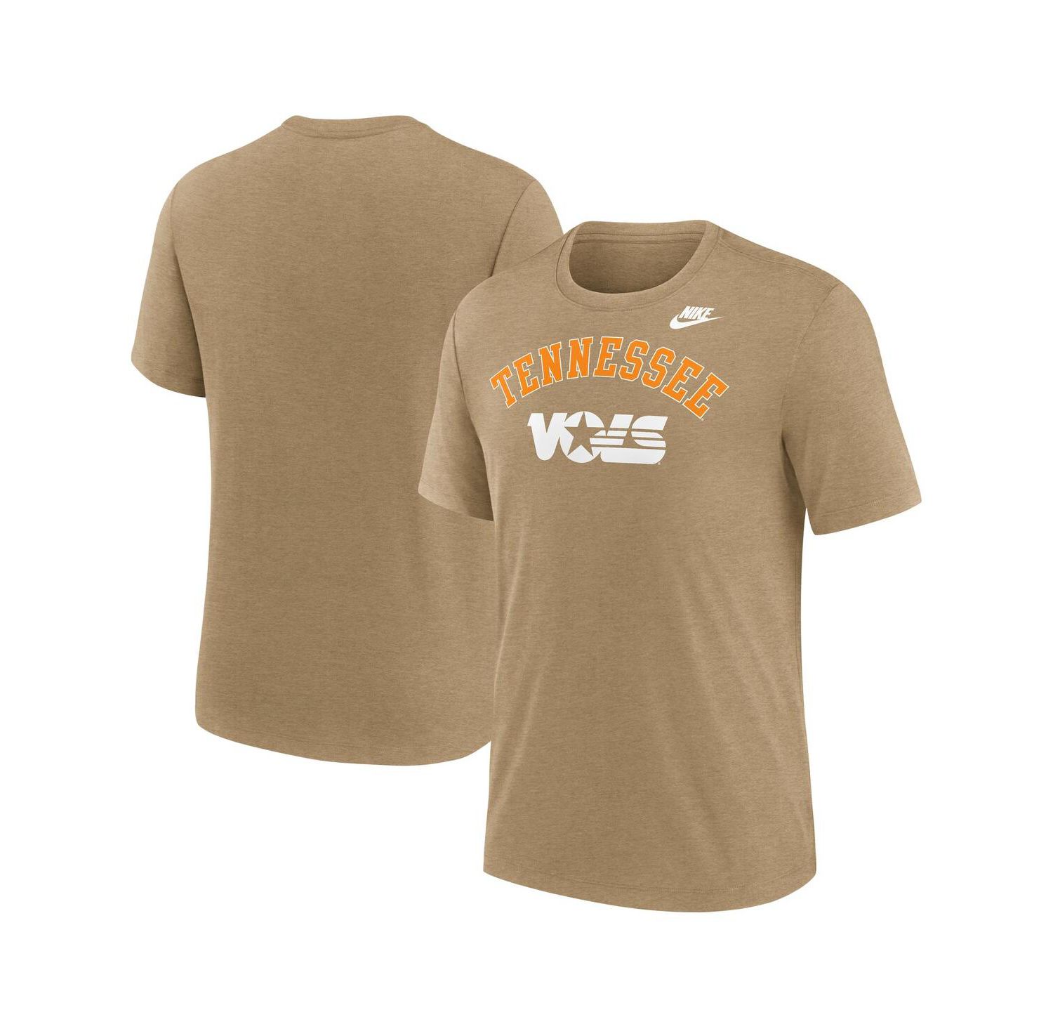 Men's Heather Light Brown Tennessee Volunteers Legacy Arch Tri-Blend T-Shirt