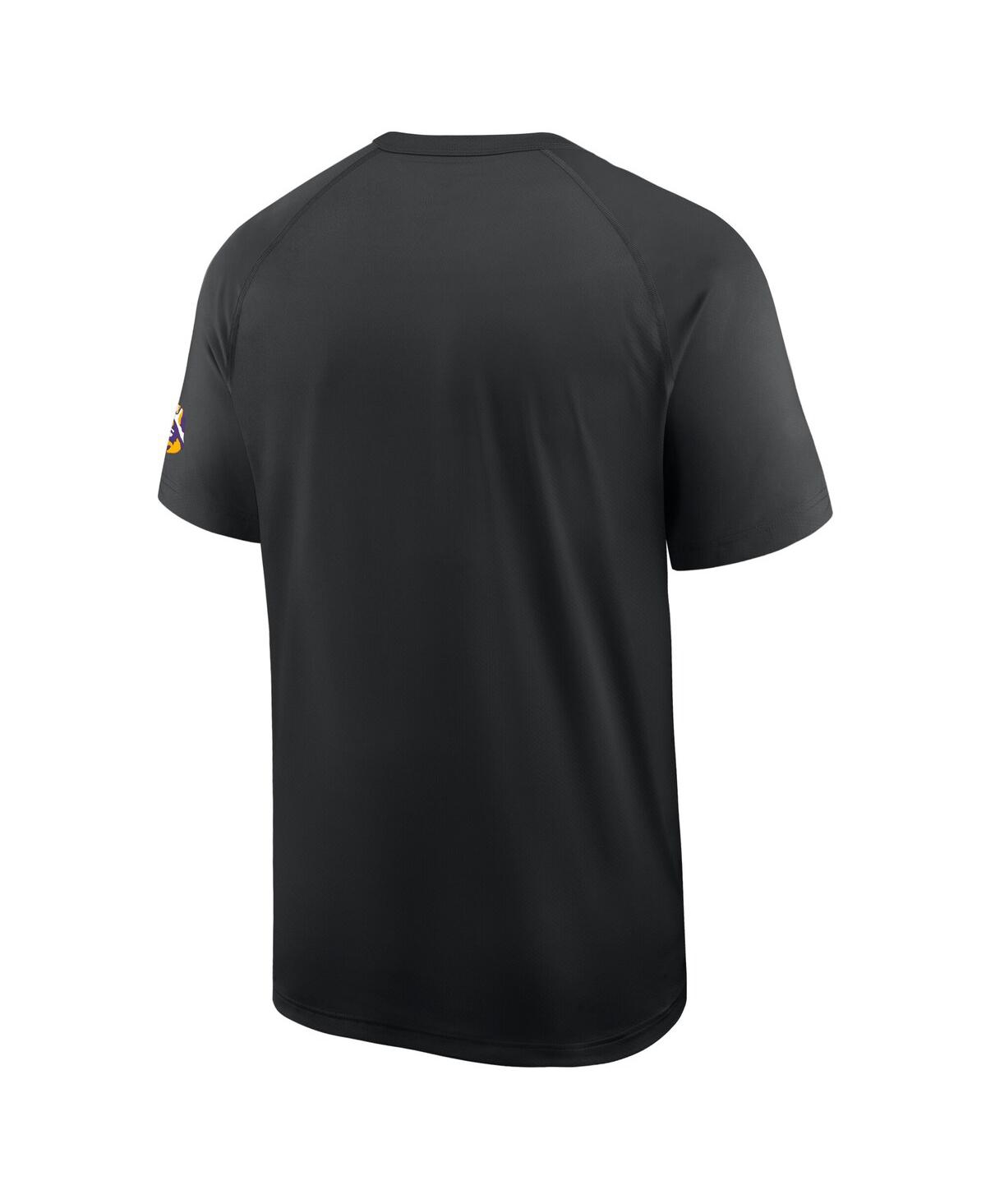 Nike Men's Black Lsu Tigers Ready Raglan Premium Performance T-shirt In Gray