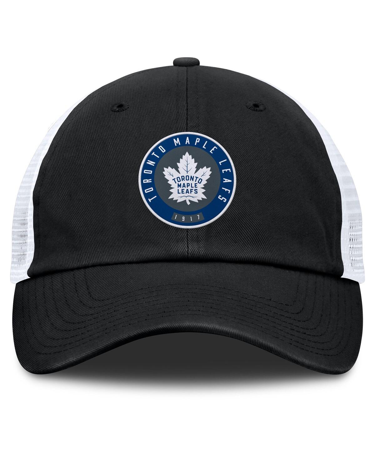 Fanatics Men's Black/gray Toronto Maple Leaf's Averie Trucker Adjustable Hat