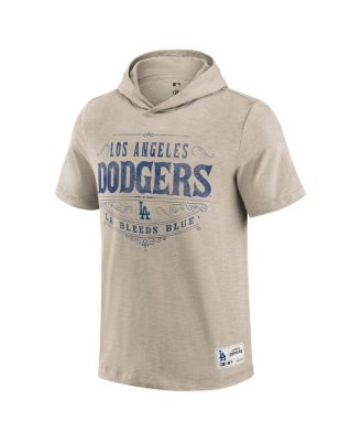 Men's Tan Los Angeles Dodgers Hooded T-Shirt