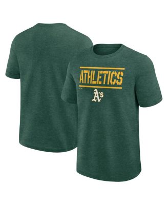 Fanatics - Men's Heather Green Athletics Top Notch T-Shirt