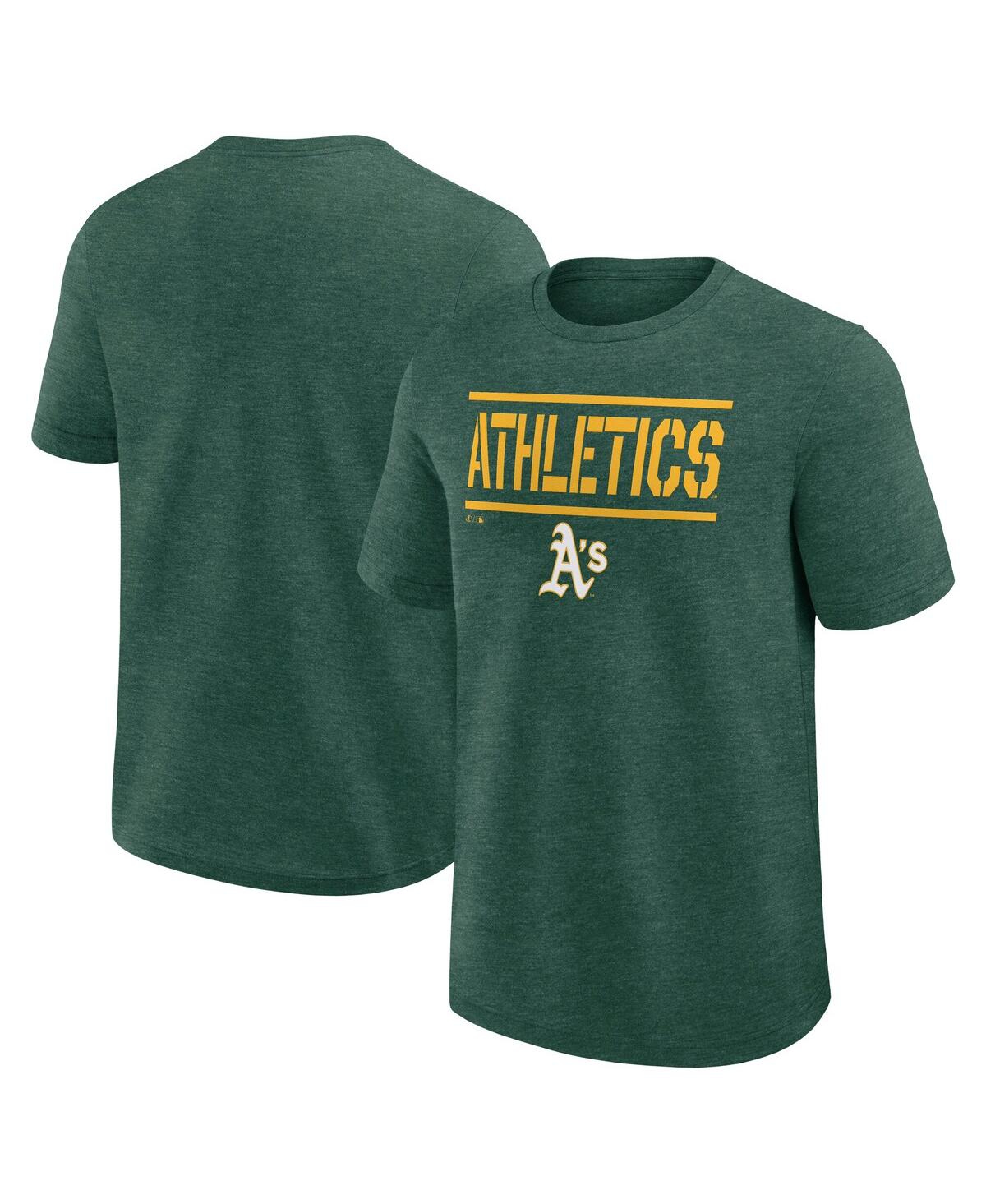 Fanatics Men's Heather Green Athletics Top Notch T-shirt
