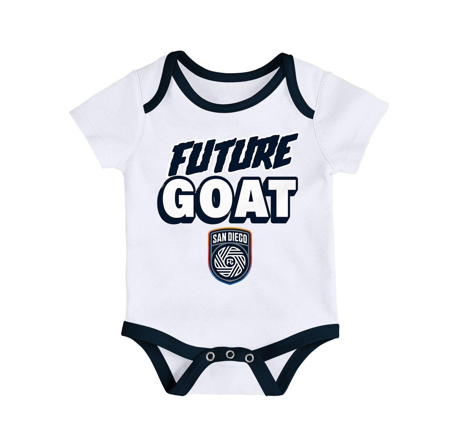 Newborn 3-Pack Navy/Heather Gray San Diego FC Loyal Buddies Bodysuit Set
