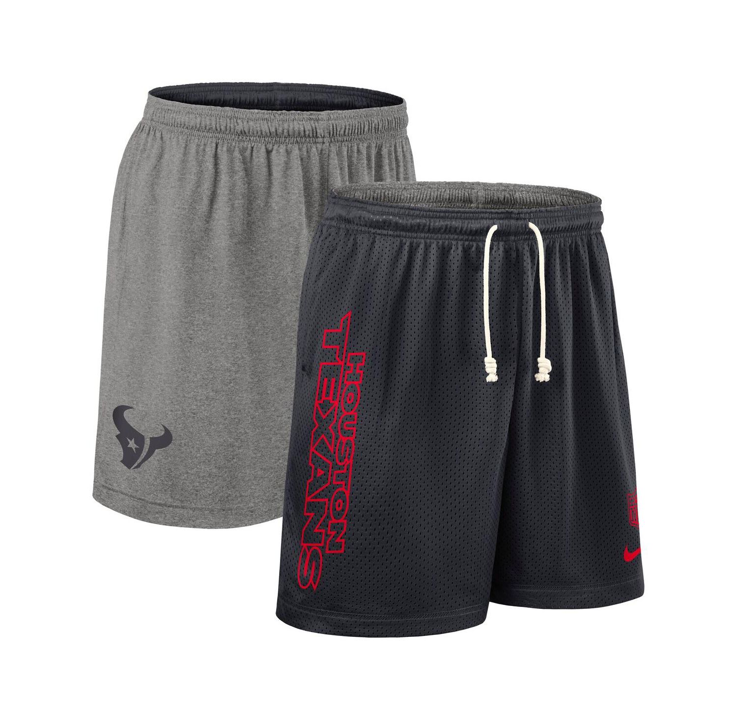 Men's Navy Houston Texans Sideline Reversible Performance Shorts