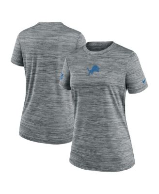 Nike - Women's Heather Gray Detroit Lions Offensive Line Velocity Performance T-Shirt
