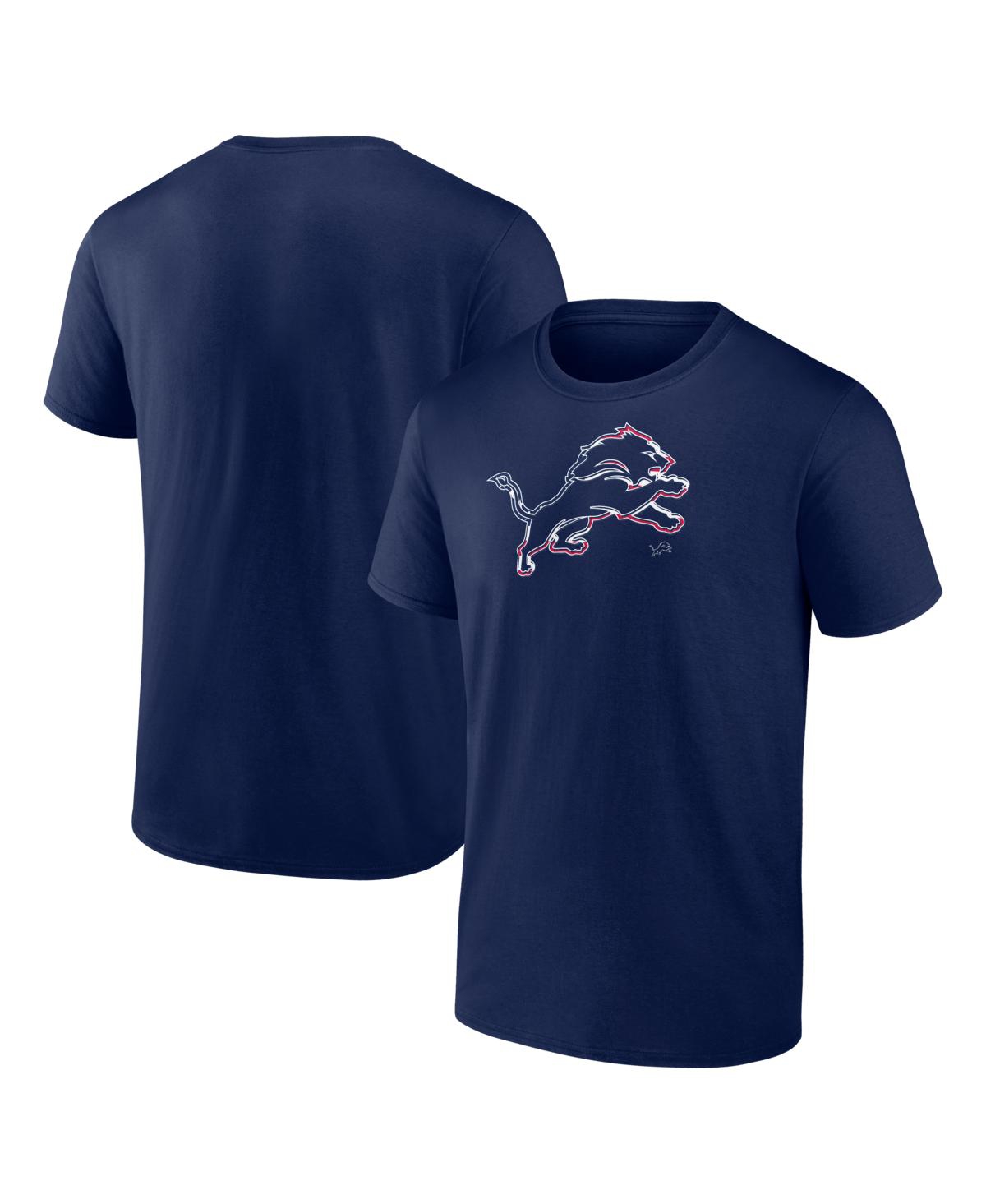 Men's Navy Detroit Lions Americana T-Shirt - Navy