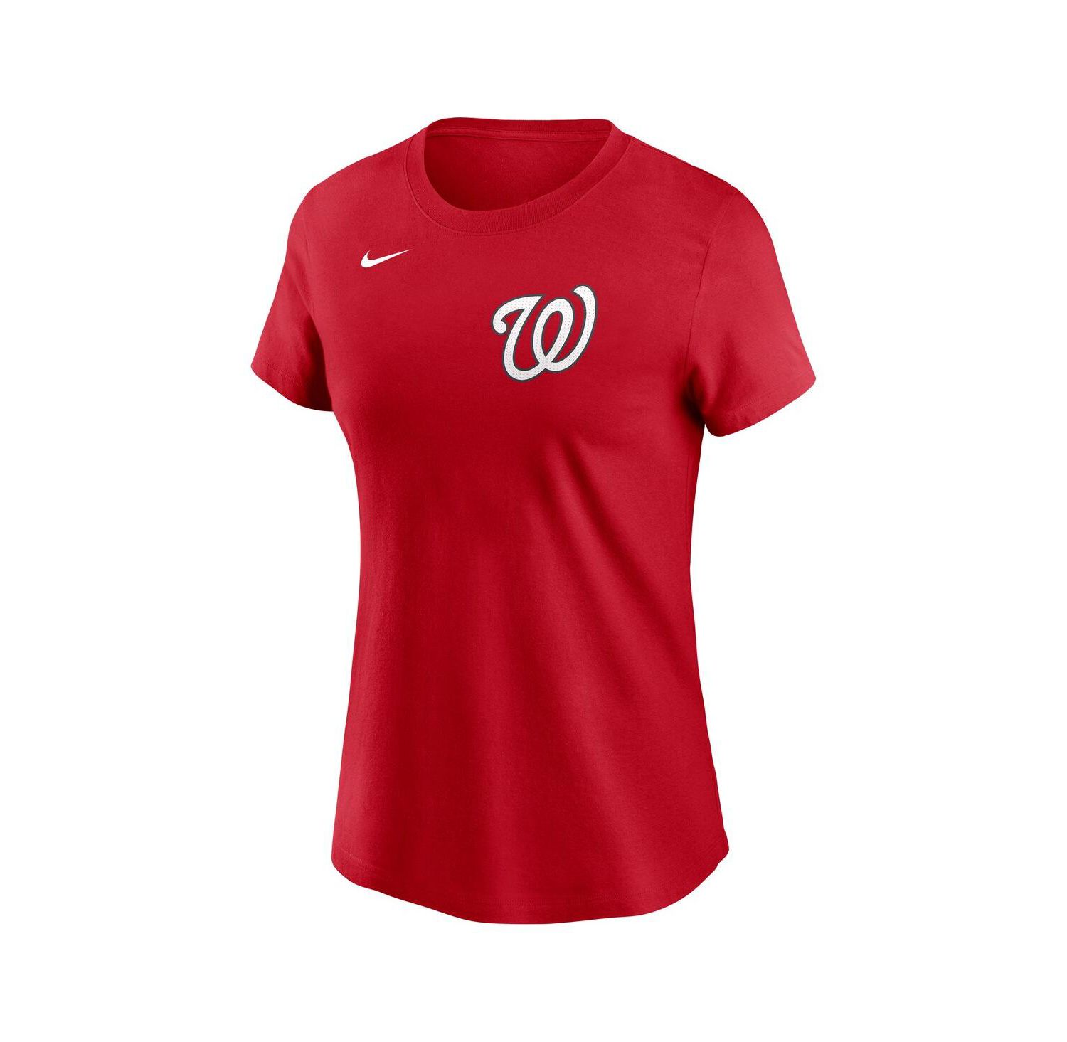 Women's James Wood Red Washington Nationals Fuse Name & Number T-Shirt