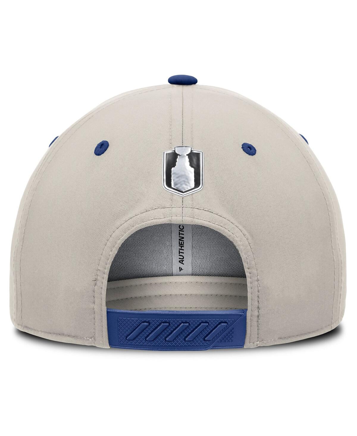 Fanatics Men's Royal/gray Edmonton Oilers 2025 Stanley Cup Playoffs Locker Room Trucker Adjustable Hat
