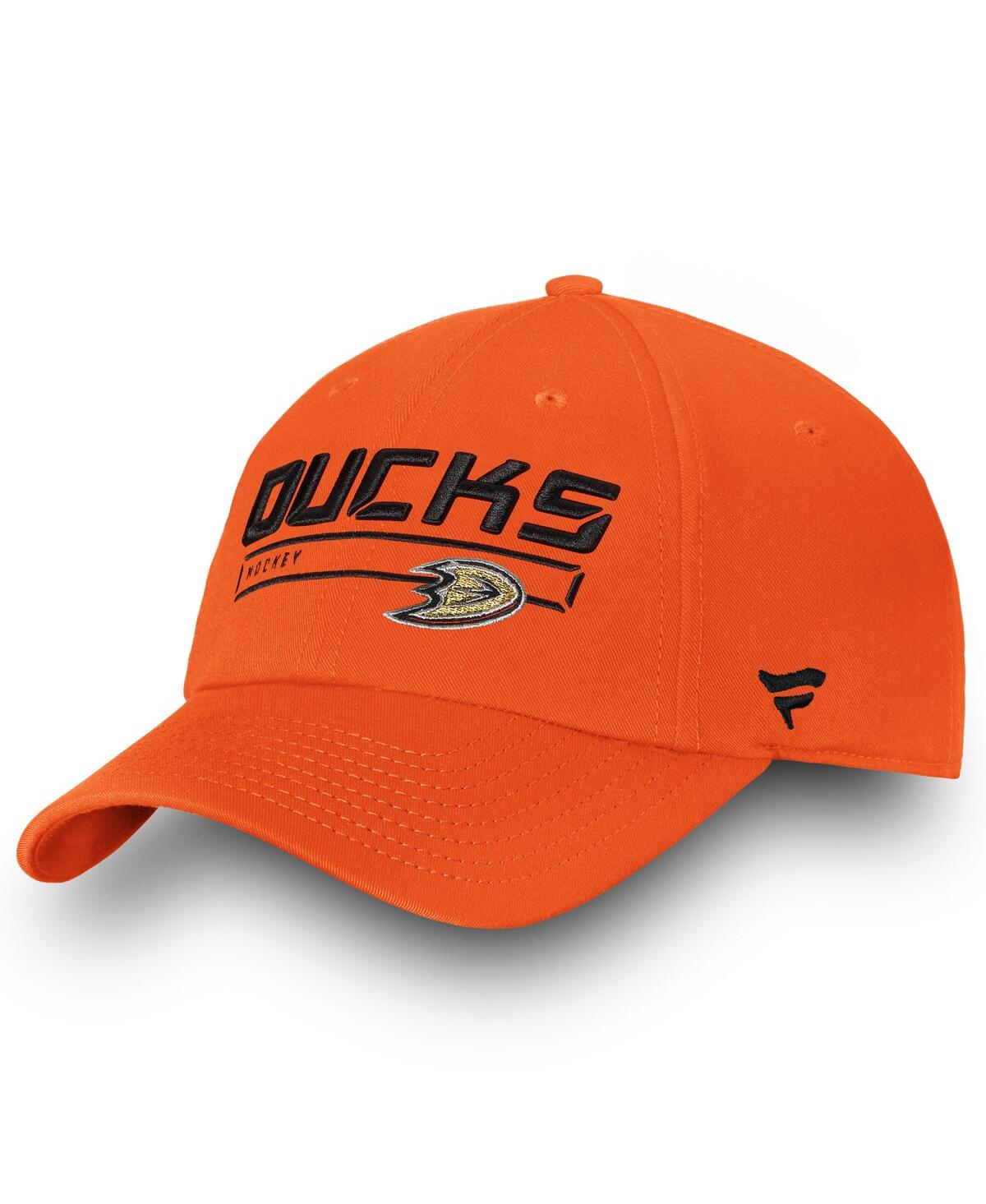 Fanatics Men's Orange Anaheim Ducks Authentic Pro Rinkside Fundamental Adjustable Hat