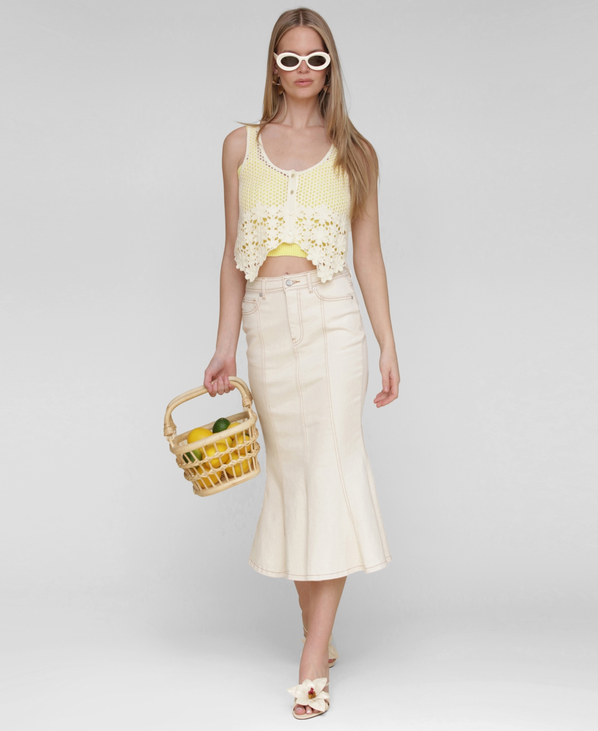Shop Avec Les Filles Women's Crocheted Bandeau-lined Top
