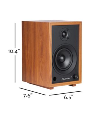 McKinley 2.0 Stereo Powered Bookshelf Speakers with Built-in Amplifier, 4" Drivers, Bluetooth 5, RCA/Aux