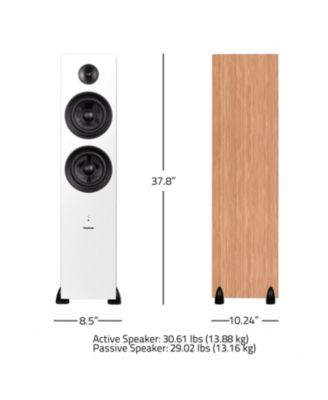 Ai81 Powered 2-Way Floorstanding Tower Speakers with 150W Built-in Amplifier for TV, Turntable, PC and Bluetooth
