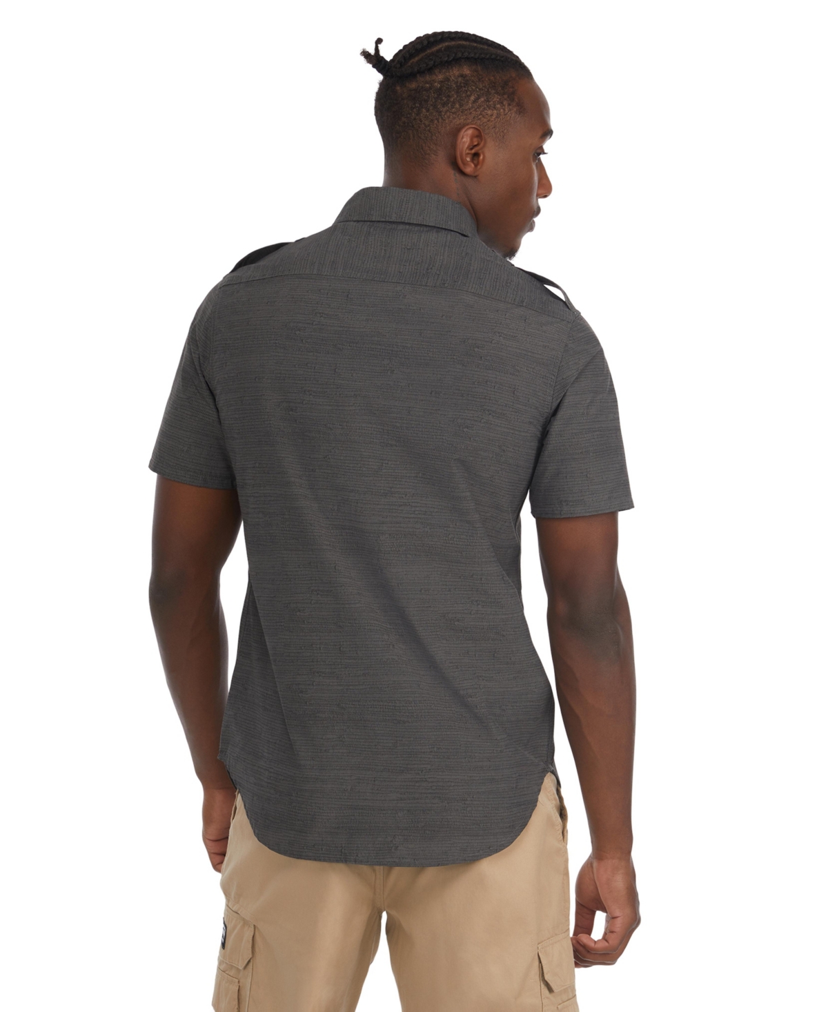 Ecko Unltd Men's The Sweat Short Sleeve Woven Shirt In Gray